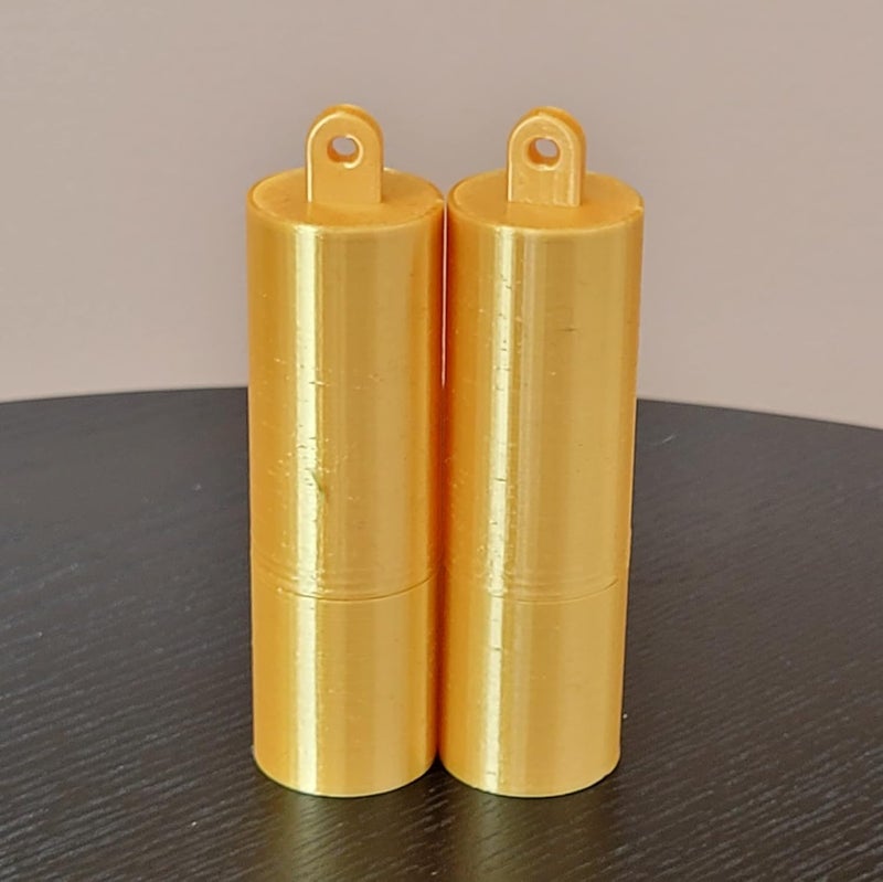 Znet3D Pocket Eye Drop Vial Holder & Carry Storage - Holds One (1) Single Use Eye Drop Vial - Perfect to carry pocket, purse/clutch, school bag - Two (2) Pack - (Gold) - Image 1